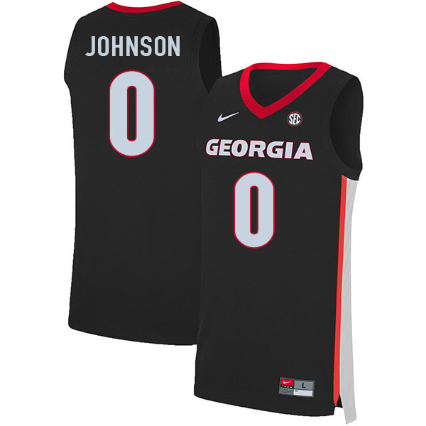 Georgia Bulldogs #0 K.D. Johnson College Basketball Jerseys Sale-Black
